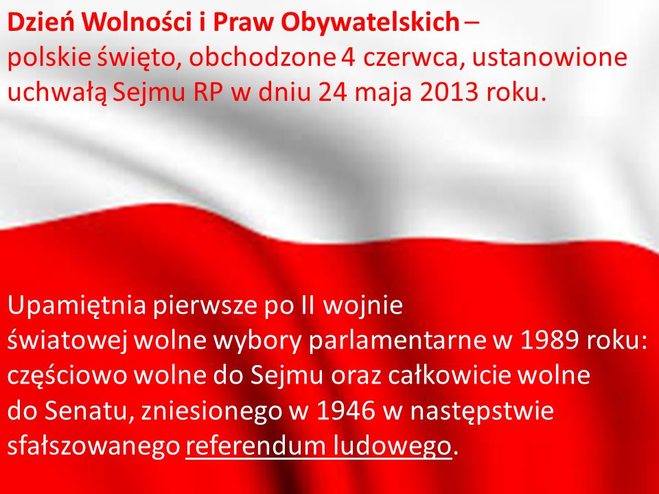 Informacje o Dniu Wolności i Praw Obywatelskich